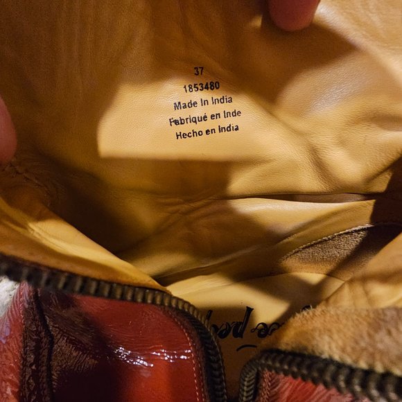 Free people brown patent leather zip boots - Picture 5 of 8